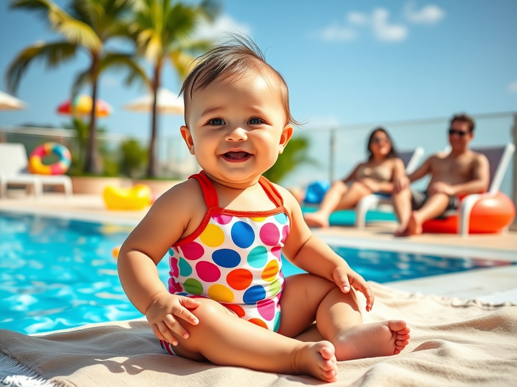 hotelgalaticentrum.ro | Cum să îmbraci bebe în sezonul cald la piscină